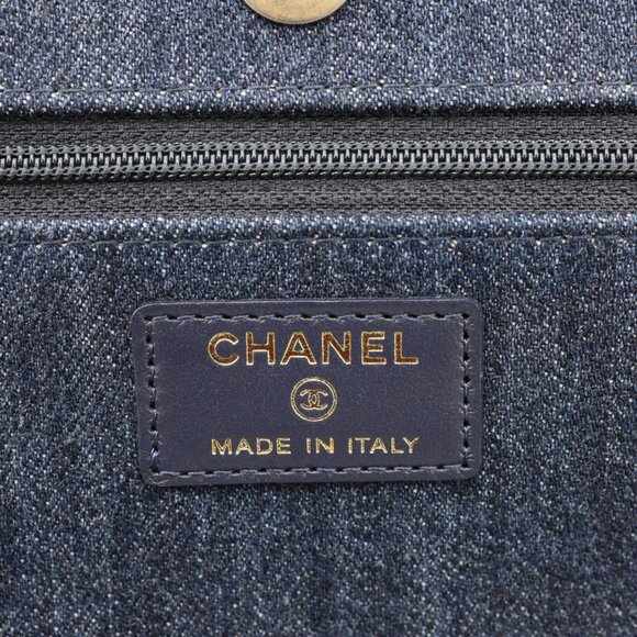 Chanel  19 Flap Denim Wallet On Chain Shoulder Bag Blue - Picture 12 of 13